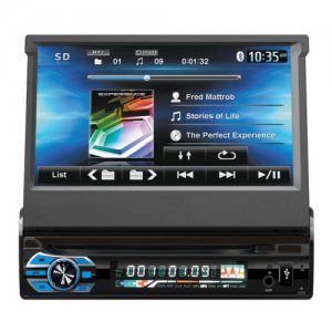 Multimedia Οθόνη Αφής 1 DIN 7in Bluetooth Handfree Ηχοσύστημα Αυτοκινήτου MP4,MP3,USB,SD,AUX,MIC,TV με Τηλεχειριστήριο &amp; Θύρα για Κάμερα Parking