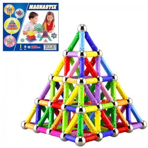 Σετ 188pcs Μαγνητικοί Ράβδοι Μπάρες &amp; Μπίλιες Κατασκευών - Παιδικό Παιχνίδι Magnetic Wand Game Magnastix