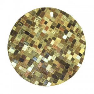 Δερμάτινο Χαλί Δαπέδου Leather Labels Circle 110 cm