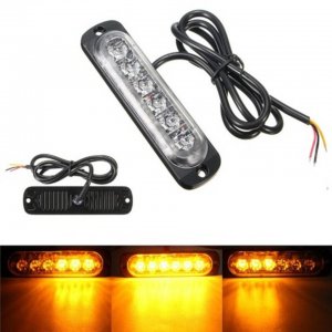 Led Προβολάκι με Κίτρινο Φωτισμό Flash Car Strobe Lights Bar 18W 12V-24V Αυτοκινήτου - Φορτηγού - Emergency Warning Flashing Lamp
