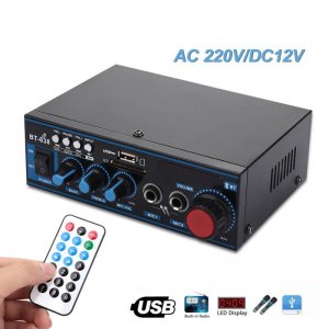 Φορητός Hi-Fi Στέρεο Ραδιοενισχυτής 30W USB,SD,FM MP3 Ιδανικός για KARAOKE Player 220V -12V Αυτοκινήτου - 2 x Jack 6,3mm με Τηλεχειριστήριο