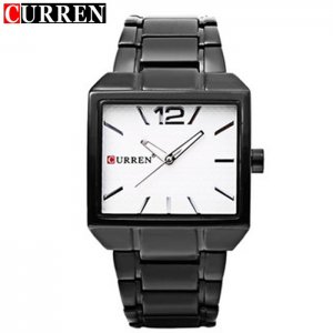 Μοντέρνο Ρολόι Χεριού Curren Black - Square Unisex Steel Band Quartz Watch