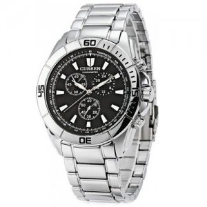 Κλασσικό Ρολόι Χεριού Curren Silver-Black - Luxury Men’s Sports Quartz Watches Stainless Steel