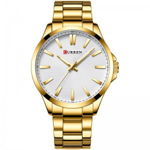 Αδιάβροχο Ανδρικό Ρολόι Curren Gold-White - Men Waterproof Quartz Watch