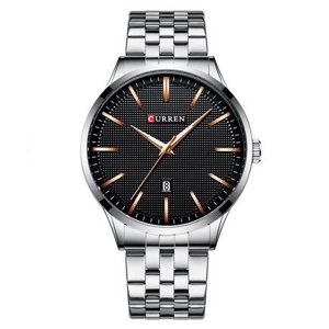 Ανδρικό Ρολόι Curren Silver-Black - Stainless Steel Analog Watch For Men