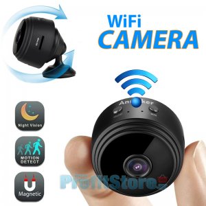 Mini Ασύρματη IP WiFi Κρυφή Κάμερα 720p HD με Μπαταρία, Μαγνητική Βάση, Νυχτερινή Λήψη, Ανιχνευτή Κίνησης, &amp; Μικρόφωνο