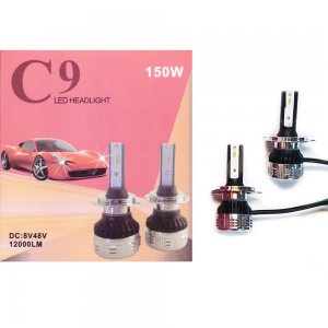 2 x Λαμπτήρες Φώτα Αυτοκινήτου CREE LED Kit H1 C9 12000LM - 6000Κ - 150W - CAN BUS 2τμχ