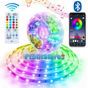 Έξυπνη Ταινία LED 5m Wifi με App Κινητού FunLit RGB Φωτορυθμικό SMD5050 220V &amp; Ασύρματο Χειριστήριο - Αυτοκόλλητος Ατμοσφαιρικός Φωτισμός