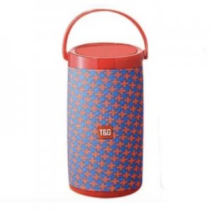 Ασύρματο Αδιάβροχο TWS Bluetooth Φορητό Ηχείο με USB, Micro SD, AUX, FM Radio - Stereo BT Portable Speaker Κόκκινο με Σχέδια TG-135bl OEM