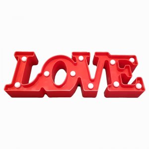 Διακοσμητικό  Επιτραπέζιο Φωτιστικό LED Love Κόκκινο