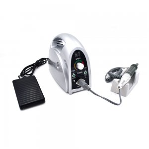Επαγγελματικός Ηλεκτρικός Τροχός 65w 35.000RPM Μανικιούρ Πεντικιούρ με Πεντάλ - Portable Glazing Machine Ασημί