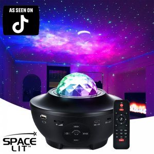 SpaceLit Προτζέκτορας με Original Laser Effect Αστεριών &amp; Ηχείο