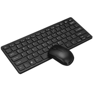 Mini Κομψό Ασύρματο Bluetooth Πληκτρολόγιο &amp; Ποντίκι PC Και Smart TV - Wireless Keyboard Μαύρο