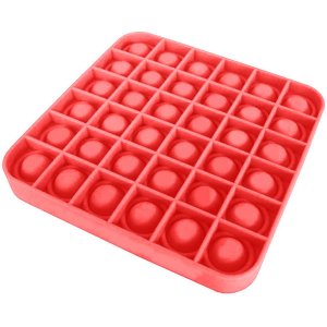 Poppy Αγχολυτικό Παιχνίδι Anti-Stress Ανακούφισης - Fidget Bubble Pop Τετράγωνο Κόκκινο