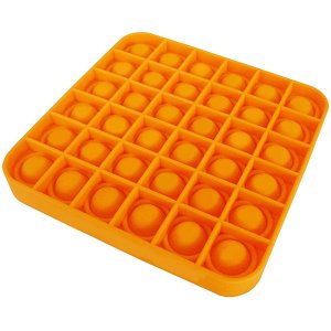 Poppy Αγχολυτικό Παιχνίδι Anti-Stress Ανακούφισης - Fidget Bubble Pop Τετράγωνο Πορτοκαλί