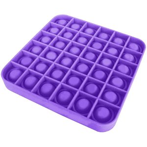 Poppy Αγχολυτικό Παιχνίδι Anti-Stress Ανακούφισης - Fidget Bubble Pop Τετράγωνο Μωβ