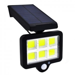 Ηλιακό Φωτιστικό 120 LED COB με Ανιχνευτή Κίνησης &amp; Τηλεχειριστήριο - Μαύρο