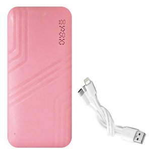 Power Bank 9600mAh - Μπαταρία για Κινητά, Κάμερες και Tablet 2 USB με Τριπλό Καλώδιο - Power Pro Ροζ Q2