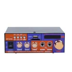 Φορητός Hi-Fi Στέρεο Ραδιοενισχυτής BT-618 30W USB,SD,FM MP3 Ιδανικός για KARAOKE Player 220V -12V Αυτοκινήτου - 2 x Jack 6,3mm με Τηλεχειριστήριο