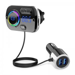 Ταχυφορτιστής Αυτοκινήτου LCD Bluetooth 5.0 FM Mp3 Player &amp; 2 USB - Handsfree Car Kit