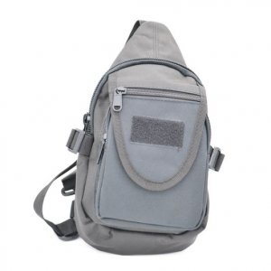 Αδιάβροχο Τσαντάκι Ώμου - Πλάτης Χιαστί Heavy Duty Sling Backpack Ανθεκτικό Γκρι OEM