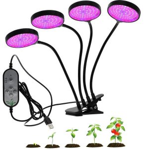 360º 4 x Φωτιστικό 60W LED Ανάπτυξης Φυτών Full Spectrum Λάμπα Θερμοκηπίου Εσωτερικού Χώρου - Plant Grow Panel Light