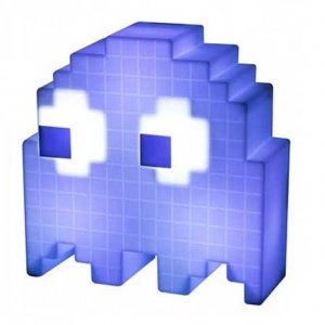 Pac Man Ghost Light Φωτιστικό με 16 Εναλλαγές Χρωμάτων USB Μπλε