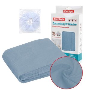 Σταθερή Αυτοκόλλητη Σίτα Παραθύρου 150x200cm σε Γκρί Χρώμα - Kmt Style