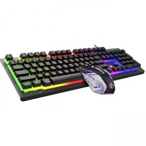 Gaming Σετ Πληκτρολόγιο &amp; Πολυμεσικό Ποντίκι με Φωτισμό RGB LED Ενσύρματα - Gaming Keyboard &amp; Mouse Combo Set iMice KM-900