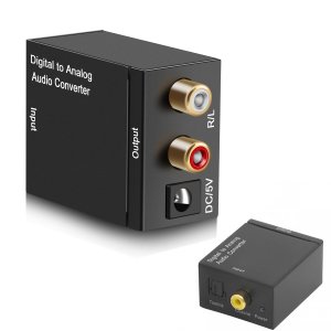 Μετατροπέας Ψηφιακού Ήχου Optical , Toslink , Coaxial σε Αναλογικό RCA L,R με Καλώδιο USB - Digital Optical to Analog Converter Switch