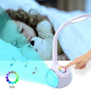 Smart Φωτιστικό Αφής LED &amp; Bluetooth Ηχείο με Εύκαμπτο Βραχίονα - Colour Control Speaker Table Lamp &amp; Night Light