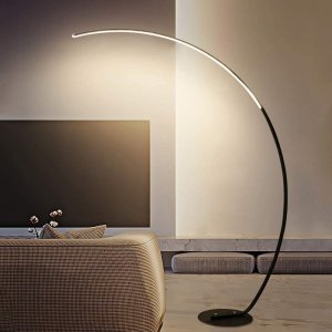 Minimal Φωτιστικό Δαπέδου Luna με LED 185x32x120cm με Μοντέρνο Σχεδιασμό Μαύρο