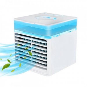 Φορητό Κλιματιστικό USB με RGB LED Φωτισμό - Cool Down Air Cooler - Ανεμιστήρας Υδρονέφωσης &amp; Υγραντήρας με Τεχνολογία Εξάτμισης