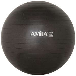 Μπάλα Γυμναστικής Amila Gymball 65cm Μαύρη Bulk