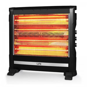 Ηλεκτρική Σόμπα,Θερμάστρα Χαλαζία 2800W με Θερμοστάτη, Ανεμιστήρα και Υγραντήρα Life Vesta