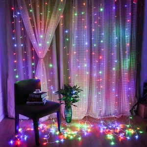 360 LED Λαμπάκια Χριστουγεννιάτικη Κουρτίνα RGB Πολύχρωμος Φωτισμός - Digital Light Series