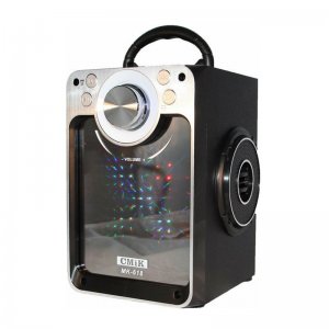 Bluetooth Φορητό Ηχοσύστημα Karaoke USB - TF - Ράδιο CMIK MK-618 με Τηλεχειριστήριο σε Ασημί Χρώμα