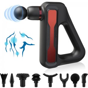 GymGun Συσκευή Μασάζ &amp; Αποθεραπείας Δονήσεων για Βαθύ Αθλητικό Μασάζ, Αποκατάσταση Μυών - Deep Tissue Vibration Training Κόκκινο