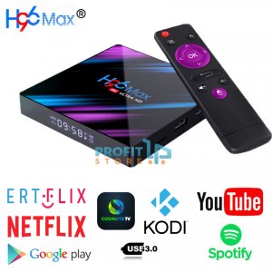 Bluetooth Μετατροπέας Smart Tv Box 4K UHD Android 10.0 4GB RAM 32GB Flash 64bit WiFi SD , USB