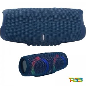 Αδιάβροχο Φορητό Ηχείο Bluetooth 10W, Stereo Surround, 2 Μεγάφωνα, RGB Φωτισμό, Mic, USB, AUX, Κάρτα Μνήμης, FM Radio, Μπλε, Charge5, OEM