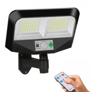 Ηλιακός Προβολέας LED Αδιάβροχος IP67 με Ενσωματωμένο Φωτοβολταϊκό Πάνελ, Τηλεχειριστήριο &amp; Χρονοδιακόπτη, GD-2201