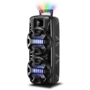 Φορητό Ηχείο Bluetooth Karaoke Party – Subwoofer 2000W με Μικρόφωνο, Τηλεχειρισμό &amp; Διακοσμητικό Φωτισμό LED Andowl Q-T53 – Μαύρο