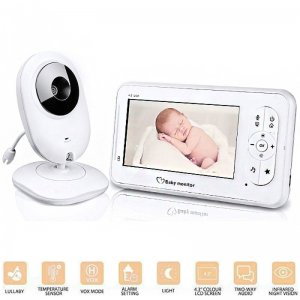 Ενδοεπικοινωνία Μωρού Andowl 4.3″ LCD με Αισθητήρα IR, Θερμοκρασίας, Κίνησης, Νυχτερινή Λήψη, Αμφίδρομο Baby Monitor με Κάμερα &amp; Νανούρισμα, Q-A129