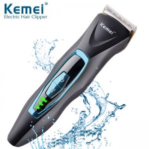 Kemei Αδιάβροχη Επαγγελματική Κουρευτική Μηχανή 3W Επαναφορτιζόμενη