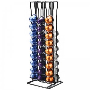 Μεταλλική Βάση για 60 Κάψουλες Καφέ Τύπου Nespresso 13.5x10.5x37cm