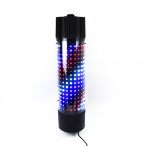 LED Φωτεινή Πινακίδα Κουρείου με Κυματιστό Κόκκινο - Μπλέ - Λευκό Φωτισμό Μαύρη 60cm