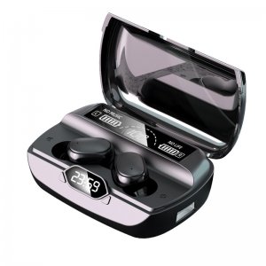 Ασύρματα Bluetooth Ακουστικά με Θήκη Φόρτισης &amp; LCD Οθόνες &amp; Powerbank - Handsfree Wireless Stereo Earbuds G6 Μαύρο