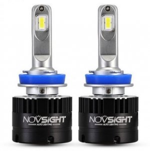 2x NOVSIGHT Aδιάβροχοι Λαμπτήρες LED Φώτα Πορείας H7 Λευκού Φωτισμού 360° 80W 14400LM 5500K A500 N16