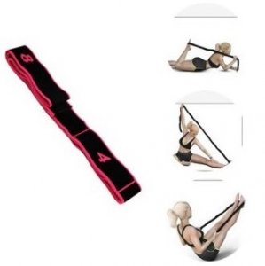 Ιμάντας - Λάστιχο Διατάσεων 8 Επιπέδων 95cm - Yoga &amp; Pilates Stretch Band - Ροζ