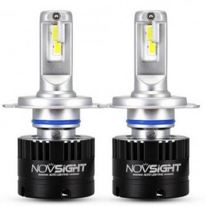 2x NOVSIGHT Aδιάβροχοι Λαμπτήρες LED H4 Φώτα Πορείας Λευκού Φωτισμού 360° 80W 14400LM 5500K A500 N16